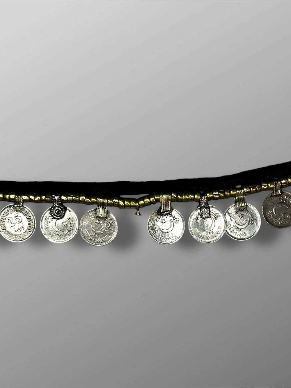 Vintage Tribal Coin Choker Necklace Boho Belly Dance Pakistani Paisa As Is